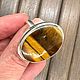 Кольцо с Тигровым Глазом серебро 925. Кольца. Jeweller -Danil. Ярмарка Мастеров.  Фото №9