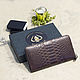Brown Python leather wallet. Wallets. exotiqpython. My Livemaster. Фото №4