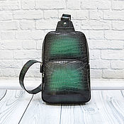 Сумки и аксессуары handmade. Livemaster - original item Men`s sling bag, made of genuine crocodile leather!. Handmade.