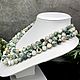 Заказать Three-row necklace for women Natural moss agate beads with a cut of 10mm. Iz kamnej. Ярмарка Мастеров. . Beads2 Фото №3