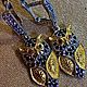 Серьги с сапфиром натуральным. 4,0х1,5 см. серебро 925. Серьги классические. SILVECITY. Ярмарка Мастеров.  Фото №4
