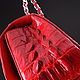 Women's shoulder bag made of Siamese crocodile leather IMA0555R1. Classic Bag. CrocShop. My Livemaster. Фото №5