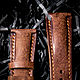 Watchband with a podium made of genuine leather. Watch Straps. Maksim Akunin (odalgoods). Интернет-магазин Ярмарка Мастеров.  Фото №2