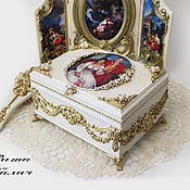 Для дома и интерьера handmade. Livemaster - original item A box with a portrait A pearl necklace. Handmade.