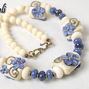 Украшения handmade. Livemaster - original item Necklace Blue flowers. Handmade.