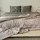Order Quilted bedspread 100 cotton. Daria. Unique linen bedding sets. Livemaster. . Bedspreads Фото №3