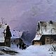Картина маслом. Зимний пейзаж. Метель, Картины, Новокузнецк,  Фото №1