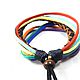 Order A leather bracelet with Rainbow stripes. Tatiana (Leather bracelets). Livemaster. . Bead bracelet Фото №3