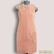 Одежда handmade. Livemaster - original item Olympia dress made of genuine suede/leather (any color). Handmade.