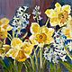  Oil painting ' Yellow daffodils», Pictures, Moscow,  Фото №1