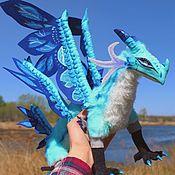 Голубой дракон игрушка Фентези дракон Дракон купить Игрушка дракон