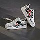 Заказать Кроссовки белые nike AF1, кастом, ручная роспись, формула 1, унисекс. Olgavolgoart. Роспись одежды и обуви. Кастом. Ярмарка Мастеров. . Кроссовки Фото №3