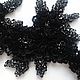 Order Black lace embroidered with rhinestones. StrazoBysinka. Livemaster. . Applications Фото №3