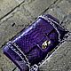 Сумочка из питона в стиле Fashion "Баклажан". Классическая сумка. Nata_l_y (lovefromocean). Интернет-магазин Ярмарка Мастеров.  Фото №2