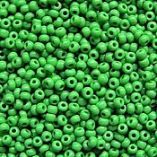 Материалы для творчества handmade. Livemaster - original item 10 grams of 10/0 seed Beads, Czech Preciosa 53250 Premium green naprosn. Handmade.
