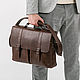 Men's leather messenger bag 'Vincent' (Tobacco), Brief case, Yaroslavl,  Фото №1