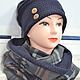 A set of knitted knitwear 'Scotland'. Headwear Sets. Olga Lado. My Livemaster. Фото №5