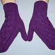 Purple mittens with a wide braid. Mittens. Tatiana Boyarova. Online shopping on My Livemaster.  Фото №2