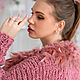 Кардиган "Роза пудровая" вязаный спицами. Ручная работа. Кардиганы. Knittessa. Ярмарка Мастеров.  Фото №7