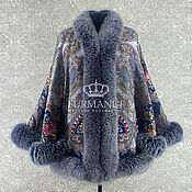 Одежда handmade. Livemaster - original item Half-coat of Pavlovo-Posad shawls 