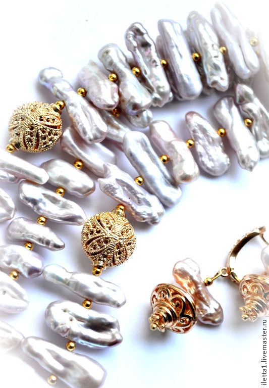 Браслет "Перламутровый закат" на заказ в интернет-магазине Ярмарка Мастеров по цене 7500 ₽ – 552M9RU | Браслет из бусин, Таганрог - доставка по России