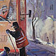 Картина "В снегопад". Картины. Дарья Черепкова. Ярмарка Мастеров.  Фото №6