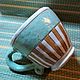 Taza con polilla. Mugs and cups. Skazki, kraski i keramika. Интернет-магазин Ярмарка Мастеров.  Фото №2