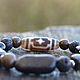 Men's talisman bracelet with Ji bead, Karelian Shungite, Bead bracelet, Pereslavl-Zalesskij,  Фото №1