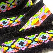 Материалы для творчества handmade. Livemaster - original item Braid: The braid is dense with embroidery and fringe. Handmade.