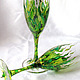 Бокалы "Зеленое пламя". Бокалы. Molly-glass. Ярмарка Мастеров.  Фото №5