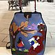 Bag-backpack leather ' Alice in Wonderland», Valise, Yaroslavl,  Фото №1