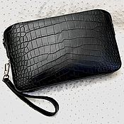Сумки и аксессуары handmade. Livemaster - original item Men`s purse, made of genuine crocodile leather, black color.. Handmade.