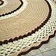  a large crocheted round rug made of cord. Carpets. knitted handmade rugs. My Livemaster. Фото №4