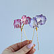 Hairpins pink and purple polka dot flowers to choose from, Hairpin, Cheboksary,  Фото №1