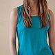 Women's knitted t shirt azure light. Tanks. cashmerestory. Online shopping on My Livemaster.  Фото №2