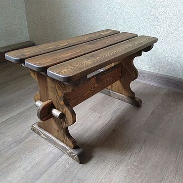 Для дома и интерьера ручной работы. Ярмарка Мастеров - ручная работа Скамья из массива лиственницы. Handmade.