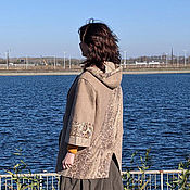 Одежда handmade. Livemaster - original item Felted coat with leopard print, size 44-56. Handmade.