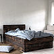 Кровать из массива сосны с двумя ящиками "Терра", Кровати, Москва,  Фото №1