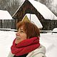 Снуд-шарф "Красный мак" (полушерсть). Снуды. Елена- L. Ярмарка Мастеров.  Фото №6