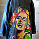 Denim with a pattern on the back of Marilyn Monroe pop art hand painted. Outerwear Jackets. Koler-art handpainted wear. Online shopping on My Livemaster.  Фото №2
