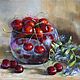 Oil painting on canvas 'Ripe cherry', Pictures, St. Petersburg,  Фото №1