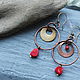 Серьги Медно-Латунные Асимметричные. Серьги классические. NadyaBriJewelry. Ярмарка Мастеров.  Фото №6