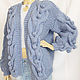 Вязаный кардиган крупной вязки. Кардиганы. Knit by Heart - Вязаная одежда 富. Ярмарка Мастеров.  Фото №11