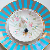 Посуда ручной работы. Ярмарка Мастеров - ручная работа Vintage porcelain pin dish, codler saucer in Wedgwood box. Handmade.