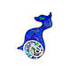 Brooch Cat. Brooch with lapis lazuli and mother of pearl. Brooches. ARIEL - MOSAIC. Online shopping on My Livemaster.  Фото №2