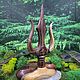 Подсвечники алтарные с аметистом. Деревья соно/тик/вару. Подсвечники. Shamanic-staff. Ярмарка Мастеров.  Фото №6
