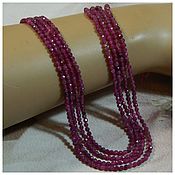 Материалы для творчества handmade. Livemaster - original item Ruby beads with cut, natural. thread. Handmade.