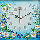 Embroidered wall clock Daisies Fantasy, Watch, Kurgan,  Фото №1