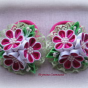 Hair bands in the technique of kanzashi