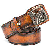 Аксессуары handmade. Livemaster - original item Leather belt 